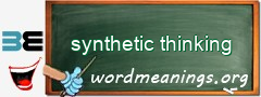 WordMeaning blackboard for synthetic thinking